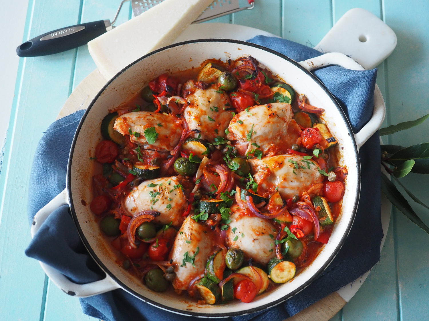 One-Pan Chicken Puttanesca