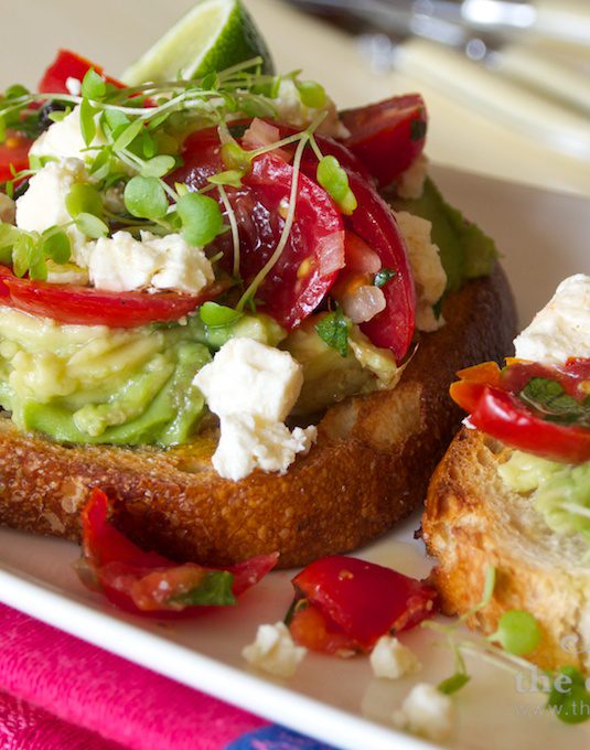 A Tartine (means a slice of bread in French) is just like an open sandwich. Use a good sourdough as a base, toast it, rub with a cut clove of garlic and top with plenty of goodies.[sprecipe] [gallery...