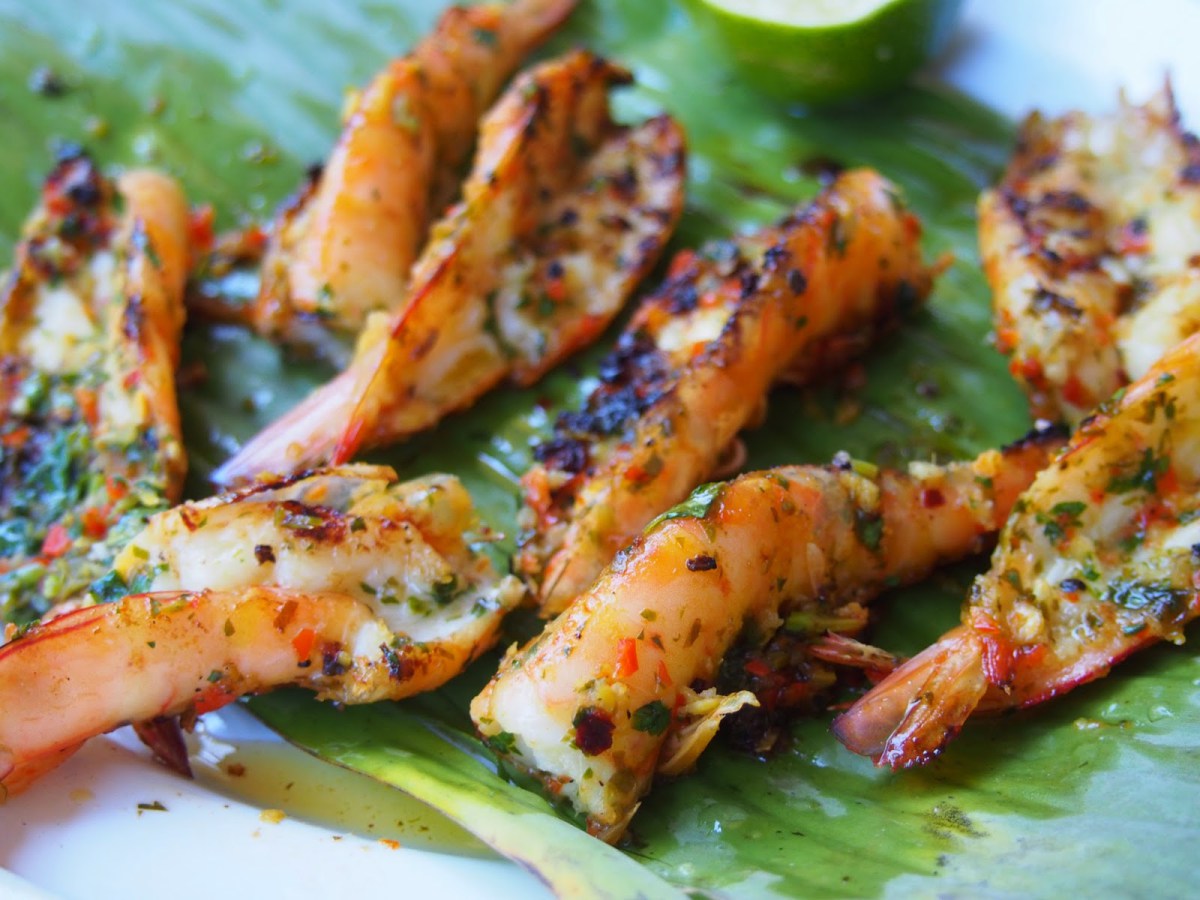 Flash Roasted Prawns with Chilli & Coriander