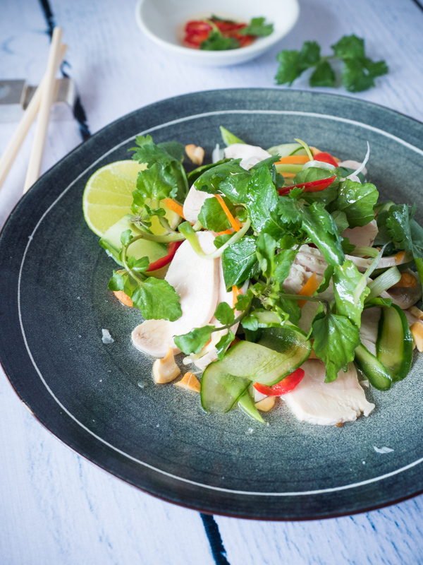 Coconut Poached Chicken Salad