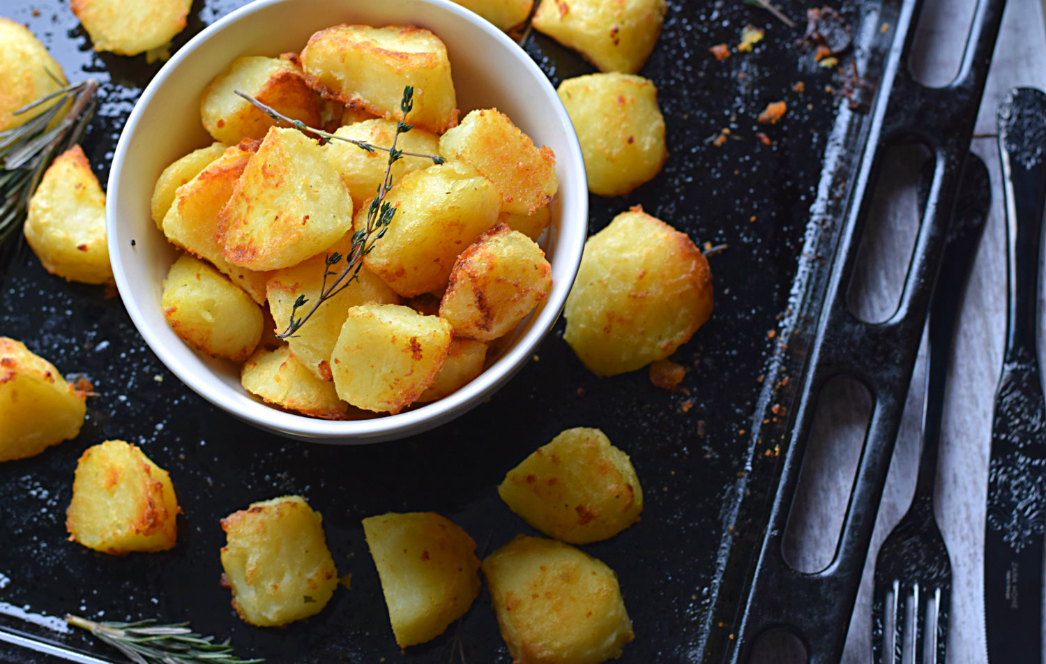 Freeze Ahead Crispy Roast Potatoes